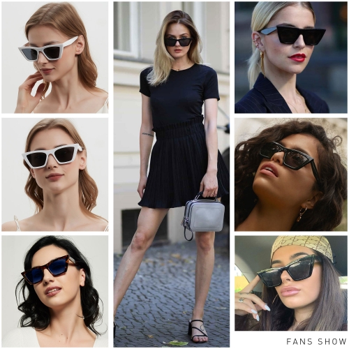 ANDWOOD Cat Eye Sunglasses for Women Polarized Cateye Frames