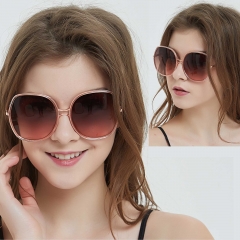 ANDWOOD Womens Fashion Oversized Sunglasses Black Brown Pink