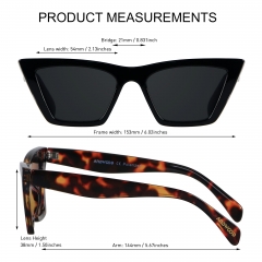 ANDWOOD Cat Eye Sunglasses for Women Polarized Cateye Frames Fashion Vintage Square Classic Retro Sun Glasses