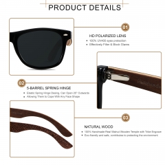 ANDWOOD PC + Wood / Bamboo temples sunglasses with polarized lens