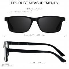 ANDWOOD Blue Light Blocking Glasses Polarized Sunglasses for Men Women UV Protection Rectangle Shades