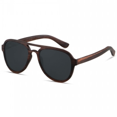 ANDWOOD Wood Sunglasses Polarized for Men Women Uv Protection Wooden Sun Glasses Bamboo Shades Aviator Handmade
