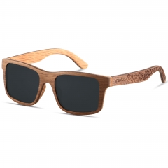 ANDWOOD Big Frame 100% Real Wood Sunglasses With Polarized Lenses UV Protection