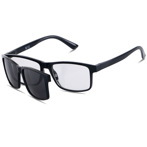 ANDWOOD Blue Light Blocking Glasses Polarized Sunglasses for Men Women UV Protection Rectangle Shades