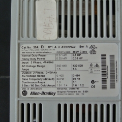 Allen-Bradley 20AD1P1A3AYNNNC0  0.37KW inverter