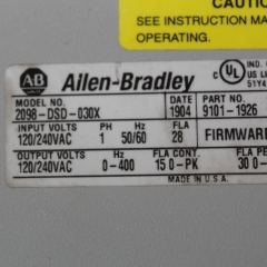 Allen-Bradley 2098-DSD-030X SER B Servo Drive