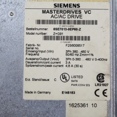 Siemens Servo Drive 6SE7013-0EP60-Z