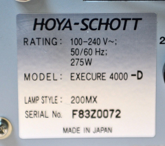 HOYA EXECURE 4000-D UV Curing Light Source