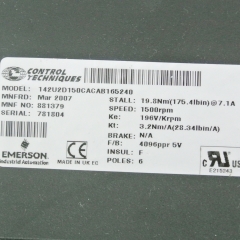 Emerson 142U2D150CACAB165240 Servo Motor