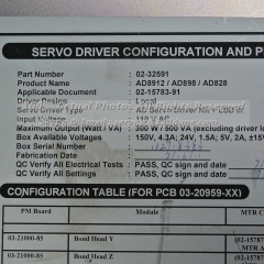 ASM ASM 03-20916F 02-32591 Servo Drive