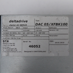 Delta drive DAC05 XFBK100 Servo Drive