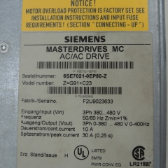 Siemens 6SE7021-0EP50-Z SIMOVERT MASTERDRIVES Inverter