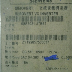 Siemens 6SE7021-8TB61 Simovert VC DC Inverter