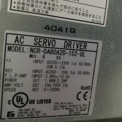 Nikki Denso AC SERVO NCR-DABOA2D-152-UL servo drive