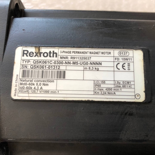 Rexroth QSK061C-0300-NN-M5-UG0-NNNN Servo Motor