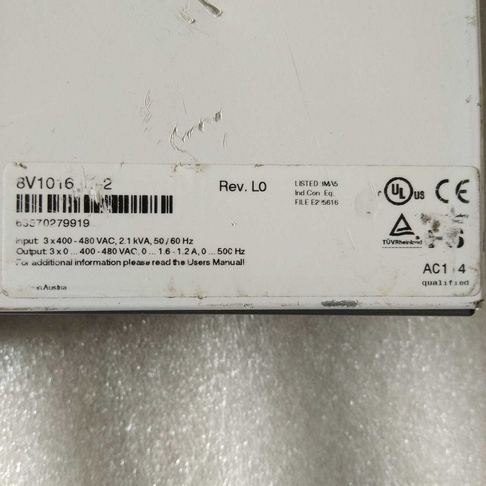 B&R servo drive 8V1016.00-2