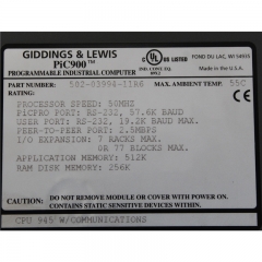 GIDDINGS&LEWIS CPU Module 502-03994-11R6