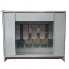 Cartridge filter recovery powder painting spray booth