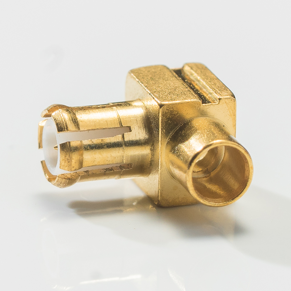 MCX Male Right Angle Connector Solder type