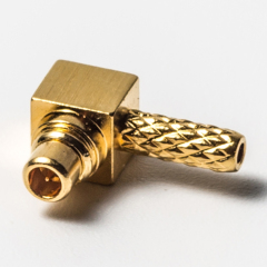 MMCX Male Plug Angle Crimp Connector