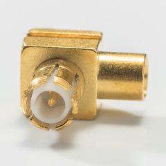 MCX Male Right Angle Connector Solder type