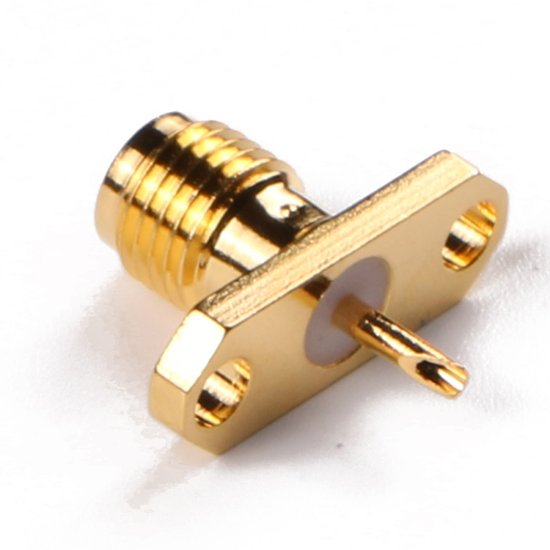 SMA Female Flange Connector Solder Attachment for RG Cable