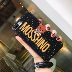 Moschino iphone Xs/X ケース熊 モスキーノ Xs Max くまケースお洒落 かわいい Iphone xr/8plusカバー 芸能人 7/7 plus スマホケース