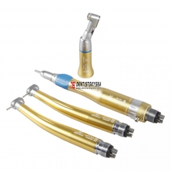 2*NSK Style Dental High Speed Handpiece +1*Low Speed Kit E-Type 4-H Golden