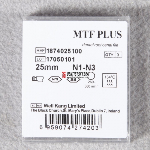 1 Pack Dental Endo Root Canal MTF PLUS Engine File 25mm N1-N3