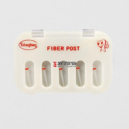 5pcs/box Dental Oral Glass Fiber Post Straight Pile Screw Thread Quartz