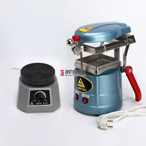 Dental lab equipment Vacuum Forming &amp; Molding Machine + Round 4"Vibrating Unit Vibrator supply for Dentist