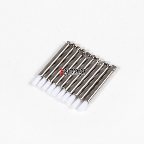 100 pcs Dental Lab Polishing Polisher Prophy Brushes White Nylon Flat