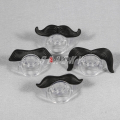 4PC Mustache Baby Boy Girl Infant Pacifier Orthodontic Dummy Beard Nipples Black