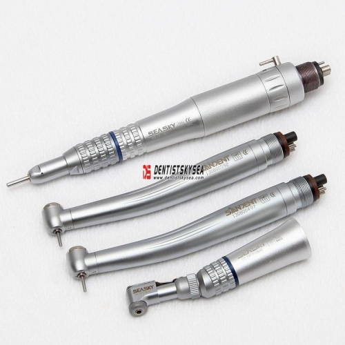 2x Air Turbine Dental High Speed Handpiece + Kit Contra Angle Straight Motor 4/2-H