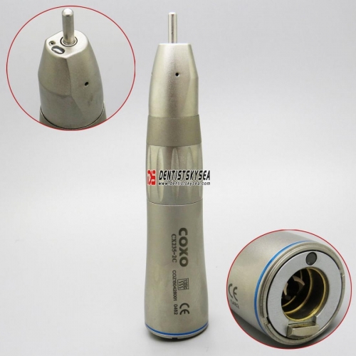 Dental COXO Low Speed Fiber Optic LED Straight Nose Cone Handpiece Inner Water Spray