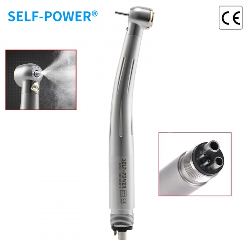 Dental Fiber Optic Handpiece E-generator Self-power High Speed 4Hole Turbine