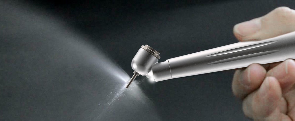 45 Degree Surgical High Speed Handpiece Led E-generator Push Button 4Hole
