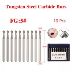Dental Round Tungsten Carbide Tungsten Steel Bur For High Speed Handpiece FG05