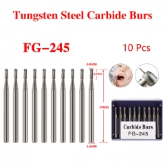 Dental High Speed Handpiece Carbide Burs Steel FG245 FG Bur Drills