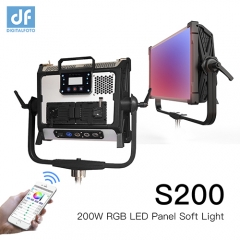 200W Full Color RGB LED Panel Soft Light 2800-9990k APP /DMX Control Dimming with 12 Color Effect