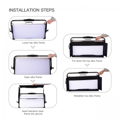 Barndoor for S200 S300 RGB Panel Light