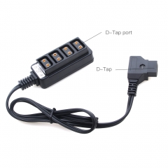 D-Tap Splitters V Mount Battery Adapter Straight Cable D-Tap Male Port To Four D-Tap Female Port