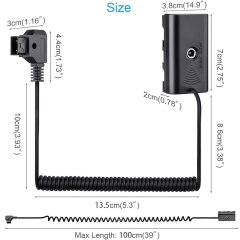 Non-decoding D-Tap Male to Sony L-Series NP-F550 570 750 770 950 970 Dummy Battery 39