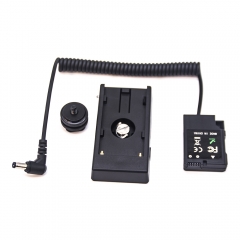 Nikon EN-EL14 full decoding Dummy battery +NP-L Series F970 battery plate adapter (Coiled cable)