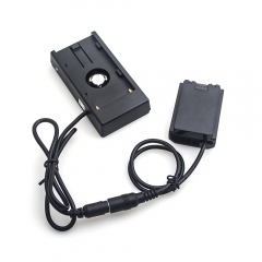Sony NP-FZ100 full decoding Dummy battery + NP-L Series F970 battery plate adapter (straight cable)
