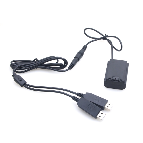 Sony NP-FZ100 full decoding Dummy battery + 5V 2A dual USB cable