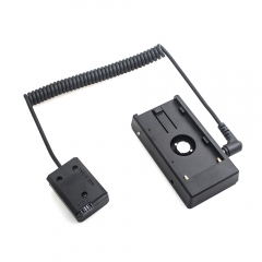 Sony NP-FW50 full decoding Dummy battery + NP-L Series F970 battery plate adapter (coiled cable)