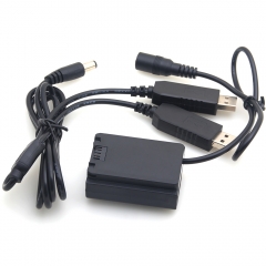 Sony NP-FZ100 full decoding Dummy battery + 5V 2A dual USB cable