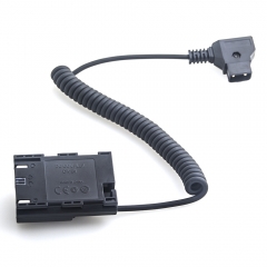 Canon LP-E6 full decoding Dummy battery +D-TAP B type port (Coiled cable)