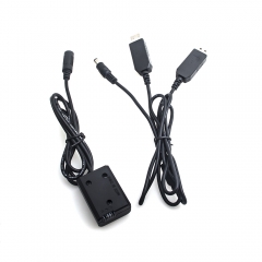 Sony NP-FW50 full decoding Dummy battery + 5V 2A dual USB cable